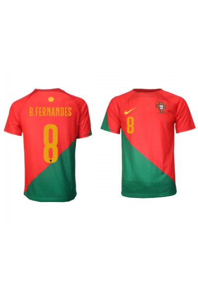 Fotbalové Dres Portugalsko Bruno Fernandes #8 Domácí Oblečení MS 2022 Krátký Rukáv
